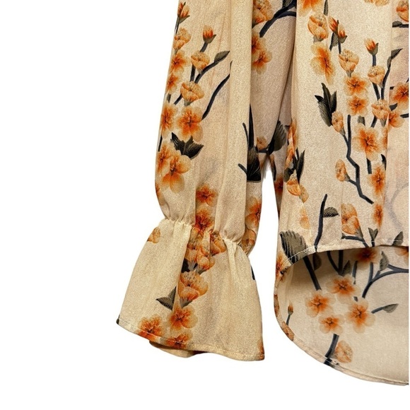 Harlowe & Graham Floral Print Top Size Large - Picture 4 of 7